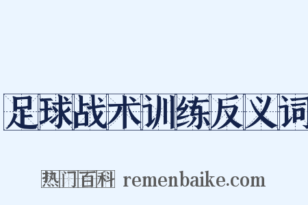 足球战术训练反义词是什么意思的图片